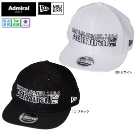 【23春夏】アドミラルゴルフ アドミラル×ニューエラ コラボ 平つば キャップ ADMB322F 帽子 CAP newera NEWERA ユニセックス Admiral