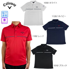 セール キャロウェイ メンズ 鹿の子 半袖ポロシャツ C22234100 Callaway 吸汗速乾 UVカット 大きいサイズ ゴルフウェア ゴルフシャツ
