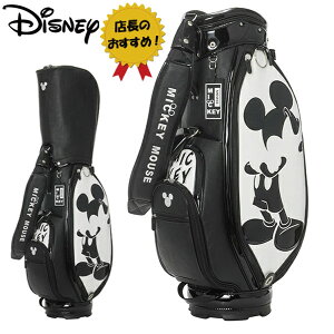 LfBobO StobO fBYj[ XYMG5FC1 25H~ MONOCHROME MICKEY GOLF CADDIE BAG St Stpi Ehpi Disney ~bL 9.0^ 5