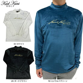 セール カールカナイゴルフ ベロア タートルネック ロンT 223KG1101 大きいサイズ有 インナー アンダーシャツ メンズ ゴルフウエア 長袖 ロンT Karl Kani GOLF