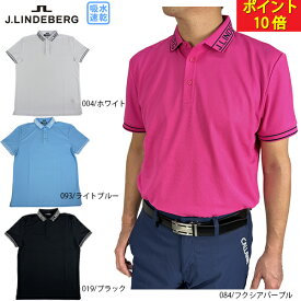 ポイント10倍 ゴルフウェア 半袖シャツ ポロシャツ J.リンドバーグ 071-21445 メンズ 24春夏 大きなサイズ有 吸水速乾 J.LINDEBERG レギュラーフィット