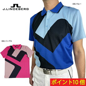 ポイント10倍 ゴルフウェア 24春夏 半袖シャツ ポロシャツ J.リンドバーグ 071-21450 メンズ