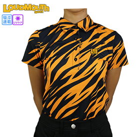 セール ラウドマウス 半袖ポロシャツ 771650-292 レディース Tiger Stripes タイガーストライプス 大きいサイズ有 ゴルフウエア UVカット 吸汗速乾 LOUDMOUTH ラストワン