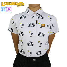 セール ラウドマウス 半袖ポロシャツ 771650-294 レディース Kool Shark クールシャーク 大きいサイズ有 ゴルフウエア UVカット 吸汗速乾 LOUDMOUTH