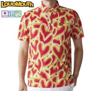 ゴルフウェア ゴルフシャツ 半袖シャツ ラウドマウス 775601-448 Pure Heart Beat ピュアハートビート メンズ 25秋冬 吸汗速乾 UV 大きいサイズ有 LOUDMOUTH