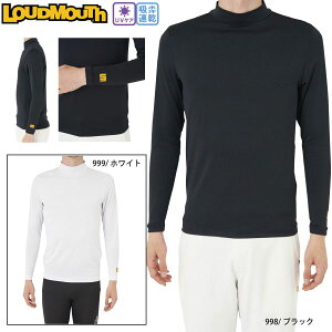 【ネコポス対象】【ネコポス対象】ゴルフウェア インナーシャツ モックネックシャツ アンダーウェア ラウドマウス 762906 メンズ UVカット 吸汗速乾 大きいサイズ有 LOUDMOUTH 無地 muji