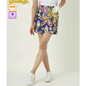 セール ラウドマウス ツイル素材インナー付きスカート UV ストレッチ 大きいサイズ有 763351-075 レディース Shagadelic Blue シャガデリックブルー ゴルフウェア LOUDMOUTH