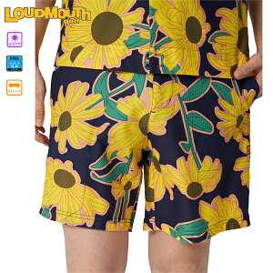 セール ゴルフウェア ゴルフパンツ ショートパンツ ラウドマウス 764307-403 メンズ ストレッチ UVカット 接触冷感 サッカー素材 大きいサイズ有 レトロヘリアンサス