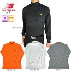 【ネコポス対象】セール ゴルフウェア ゴルフシャツ 長袖ロゴジャガード モックネックプルオーバー 012-3267008 ニューバランスゴルフ メンズ ストレッチ 大きいサイズ有 UVカット