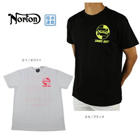 セール ノートン　メンズ 半袖 Tシャツ 大きいサイズ 192N1018 ネオンTシャツ　吸水速乾　カジュアル アメカジNorton