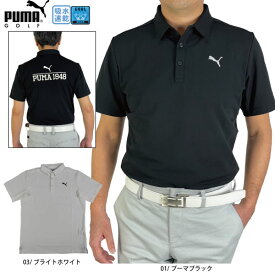 セール ゴルフウェア ゴルフシャツ プーマゴルフ バックプリント 半袖 ポロシャツ 622398 メンズ 吸水速乾 大きなサイズ