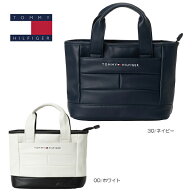 ゴルフ ラウンドバッグ トミーヒルフィガー THMG6ST7 シンセティックレザー ホワイト ネイビー 合成皮革