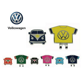 Volkswagen フォルクスワーゲン クリップマーカー マグネット式 クリップ付き 径25mm ネイビー×イエロー ライトブルー×ネイビー ブラック×ピンク レッド×グリーン