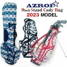 AZROF アズロフ 9型 スタンドキャディバッグ 2023年モデル 7デザイン ネームプレート付き 6分割口枠 2.7kg ユニセックス