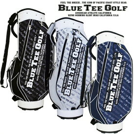BLUE TEE GOLF ブルーティーゴルフ ボーダー柄 9型 キャディバッグ 5分割口枠 46インチクラブ対応 3.5kg ネームプレート付き 6ポケット搭載 グレー ネイビー ブラック