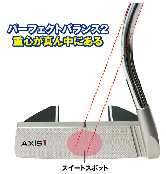 楽天市場】アクシスワン AXiS1 ローズ マレット ゴルフ パター 