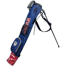 侍ジャパン ラウンド スタンドバッグ WBC2026モデル クラブ5?6本収納 軽量1.05kg メッシュポケット タオルフック ショルダーベルト付き セルフバッグ 公式ライセンス品 ネイビー SJCC-6406