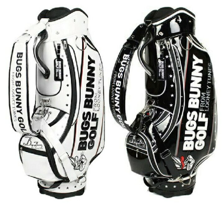 楽天市場 ルーニーテューンズ バッグスバニー キャディバッグ ブラック ホワイト ゴルフ キャラクター かわいい ゴルフマン