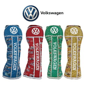 Volkswagen フォルクスワーゲン ユーティリティー用 ヘッドカバー カジュアルシリーズ 起毛パイル素材＋スポンジ内蔵 2段式伸縮ゴムの採用 番号札 持ち手付き ブルー ワイン グリーン ベージュ