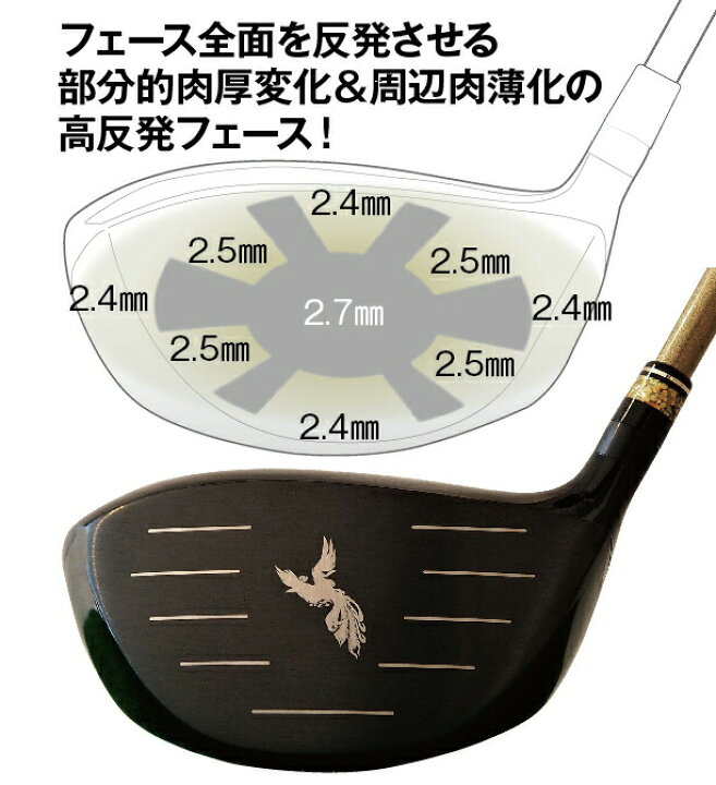 楽天市場】ムツミホンマ 鳳凰 高反発 ゴルフ ドライバー 488cc 