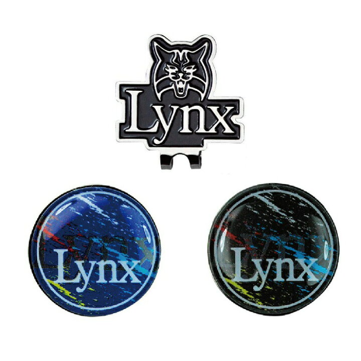 Lynx リンクス クリップ マーカー ネイビー ブラック マグネット ゴルフ コイン キャップ ベルト クリップ ロゴ 磁石 ゴルフマン Lynx リンクス クリップマーカー LXAC-8576