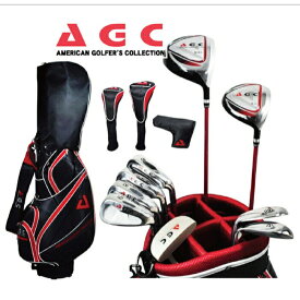 AGC アメリカン ゴルファーズ コレクション ゴルフセット フルセット 3点セット キャディバッグ ゴルフクラブ 9本 ヘッドカバー ブラック