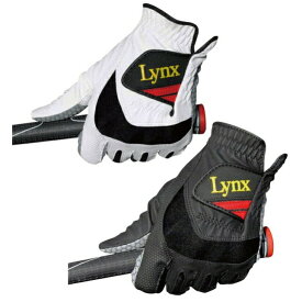 【お買い物マラソン期間中 ポイント5倍】Lynx リンクス 非公認 ゴルフグローブ 晴雨兼用 ホワイト ブラック 左手用 右手用 ゴルフ グローブ メンズ シリコン樹脂加工 雨 メンズ 滑りにくい グリップ