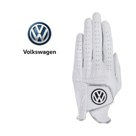 Volkswagen フォルクスワーゲン 高級 羊革 ゴルフグローブ 左手用 22cm 23cm 24cm 25cm 26cm ホワイト