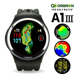 グリーンオン ゴルフ GPS 距離測定器 THE GOLF WATCH ザ・ゴルフウォッチ A1-3 G019 ナビ みちびき L1S 距離計 時計 ウォッチ MASA greenon