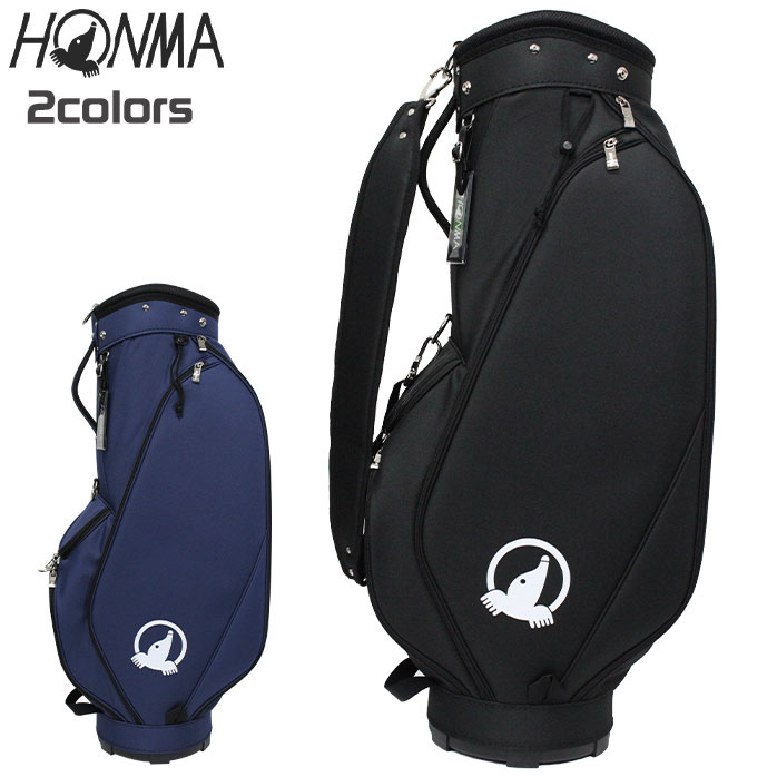 シンプル＆スリムでかっこいい。軽くて持ち運び便利！HONMAのスタンダードキャディバッグ。 ホンマ ゴルフ キャディバッグ 8.5型 スリム シンプル ネイビー ブラック CB52012 SMU 本間 HONMA