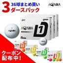 本間ゴルフ HONMA D1 ゴルフボール 2024年モデル 3ダース (36球入) 日本正規品 新品 BT2401