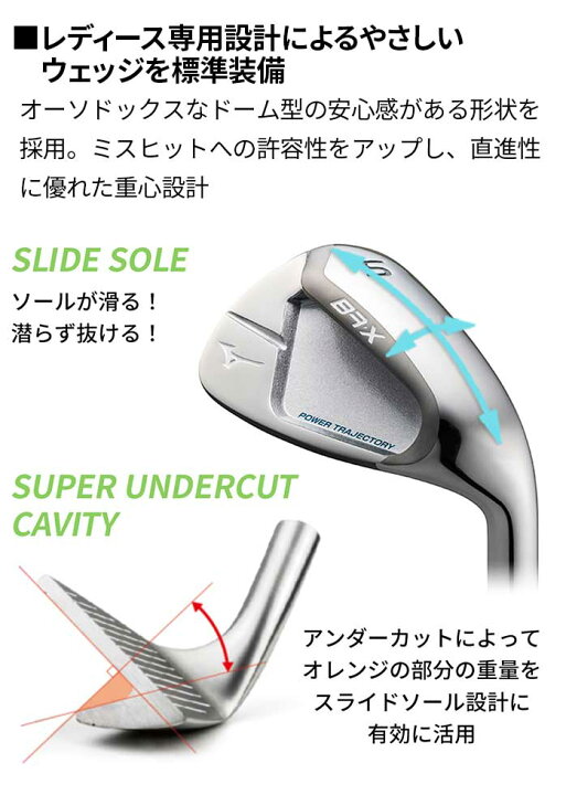 楽天市場】ミズノ ゴルフ レディース BR-X アイアン 6本 セット #7~PW 