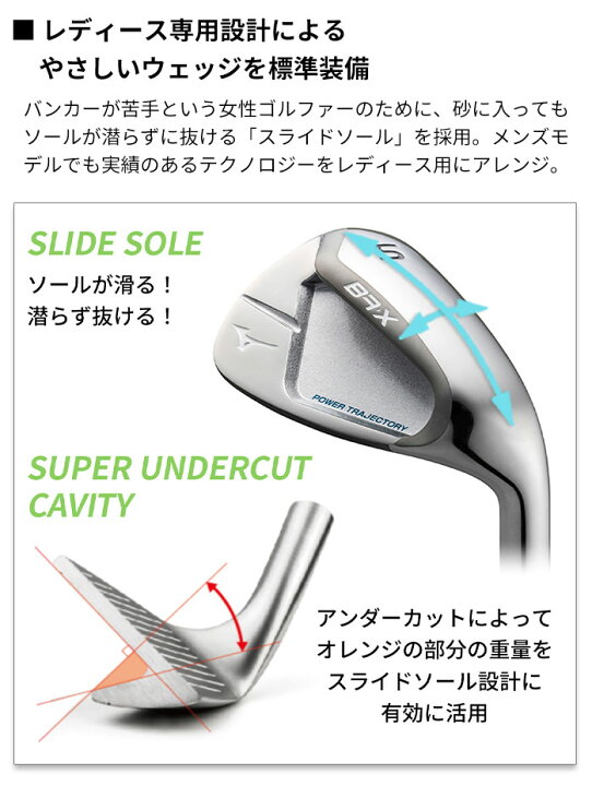 楽天市場】ミズノ ゴルフ レディース BR-X ウェッジ GW SW やさしい L 