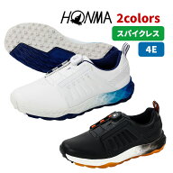 本間ゴルフ 25 SR12501 ゴルフ シューズ スパイクレス 4Eダイヤル式 ホワイト ブラック HONMA
