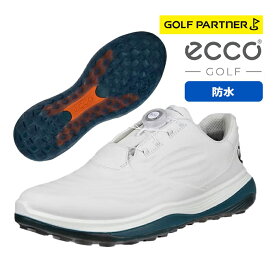【交換往復無料】 【ポイント10倍】 ECCO エコー ゴルフシューズ LT1 BOA メンズ スパイクレス 2024年モデル 日本正規品 本革 レザー 防水 ウォータープルーフ ホワイト ペトロール ゴルフ シューズ 靴 送料無料 サイズ交換