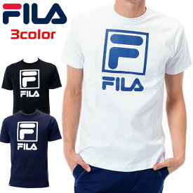 フィラ ゴルフ Tシャツ 半袖 シャツ ボックスロゴ シンプル 綿100％ 全3色 FILA 749-656 outlet