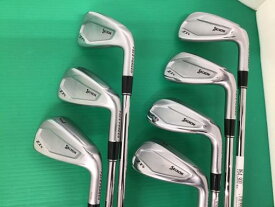 中古 Cランク （フレックスS） ダンロップ SRIXON　ZX4　8S NS　PRO　ZELOS　8 S 男性用 右利き アイアンセット IR