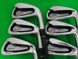 中古 Cランク （フレックスS） ダンロップ SRIXON　Z585　6S Miyazaki　Mahana S 男性用 右利き アイアンセット IR