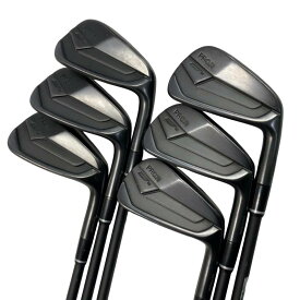 【中古】 プロギア PRGR 00 BLACK 6S アイアンセット IR 純正特注シャフト (フレックスS) メンズ 男性用 右利き 右用 Cランク ゴルフクラブ