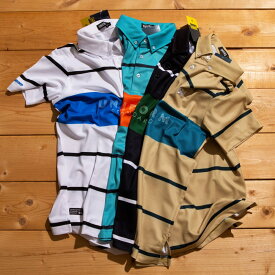 UNBIND アンバインド ボーダー ドライポロシャツ 半袖ポロ 半袖 ポロシャツ メンズ ゴルフ シャツ 男性用 ポロ 給水速乾