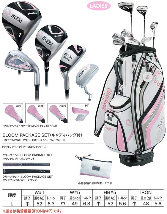 楽天市場】クリーブランドゴルフ レディース ゴルフセット BLOOM 