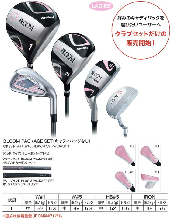 楽天市場】クリーブランドゴルフ レディース ゴルフセット BLOOM 