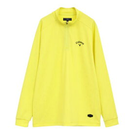 キャロウェイ Callawayロゴジャカード ハーフジップ モックネック 長袖シャツ ゴルフウェア メンズ 2025年秋冬モデル M-3L C25233102 [即納]