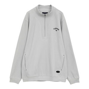 キャロウェイ ワッフル ハーフジップ モックネック 長袖シャツ ゴルフウェア メンズ 2025年秋冬モデル M-3L C25233103