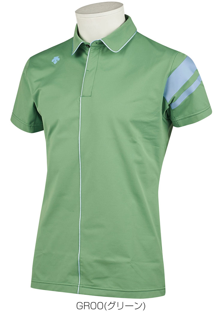 デサント　ゴルフ　メンズ　ゴルフウェア　クーリスト　D-Tec　パイピング切り替え　半袖　ポロシャツ　DGMSJA00　M-O | ゴルフレンジャー