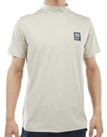 [SALE価格]　アドミラルゴルフ　メンズ　ウェア　ロゴエンボス　モックネック　半袖シャツ　ADMA407　2024年春夏モデル　M-XL