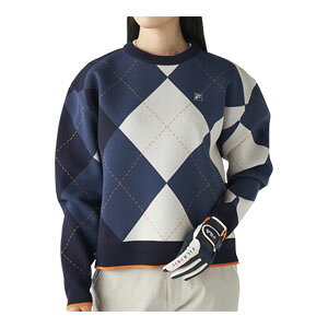 フィラゴルフ 柄違い クルーネック ニットセーター ウェア レディース 2025年秋冬モデル M-LL 795-703