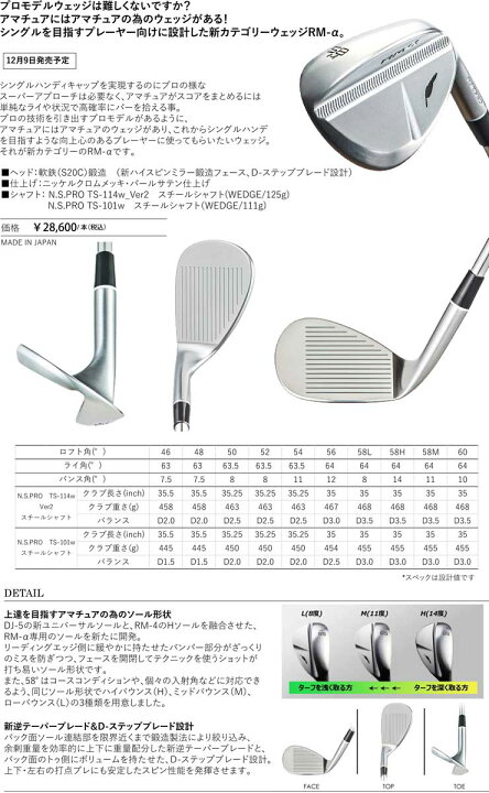 楽天市場】フォーティーン RM-α ウエッジ N.S.PRO MODUS WEDGE 105 