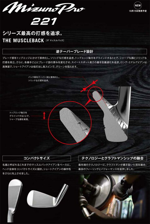 楽天市場】ミズノ MizunoPro221 アイアン リミテッド ブルー 