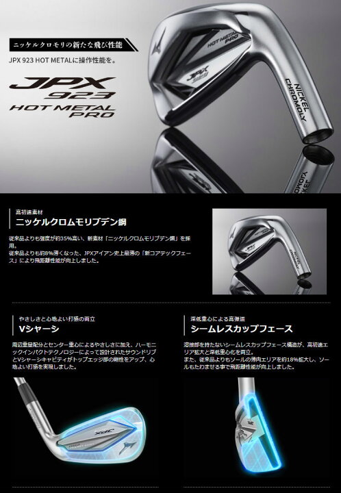 楽天市場】ミズノ JPX 923 ホットメタル PRO アイアン Dynamic Gold 